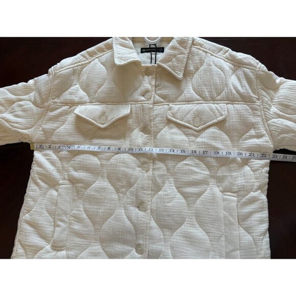 BLANK(NYC) NWT Easy Goin' Quilted Shacket Jacket Off White Size Medium - Picture 8 of 13
